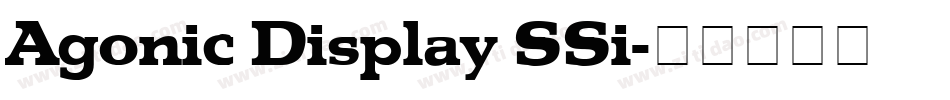 Agonic Display SSi字体转换